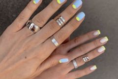 Яркий стильный модный летний дизайн ногтей