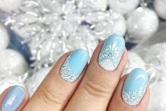 Модный зимний актуальный дизайн ногтей